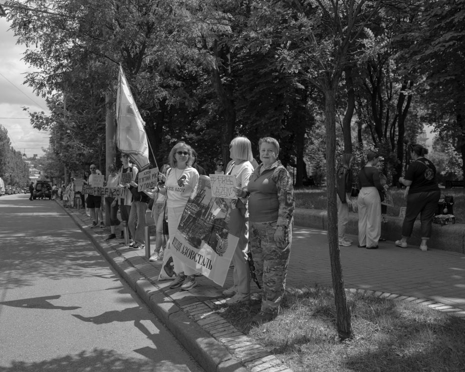 Demonstration für ukrainische Kriegsgefangene in Kyjiw